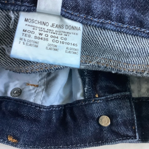 MOSCHINO Denim Straight Leg Jeans Blue 28 - Picture 9 of 12